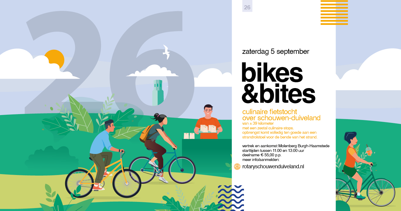 Deelname Bikes&Bites (Standaard Tarief) - 1 persoon - Goede Doel: fietsen voor een nieuwe strandrolstoel