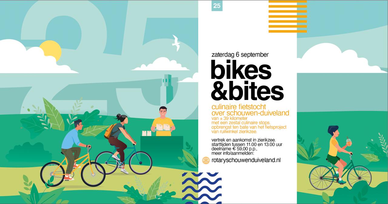 Deelname Bikes&Bites (Standaard Tarief) - 1 persoon - Goede Doel: fietsen voor het fietsproject van Ruilwinkel Zierikzee